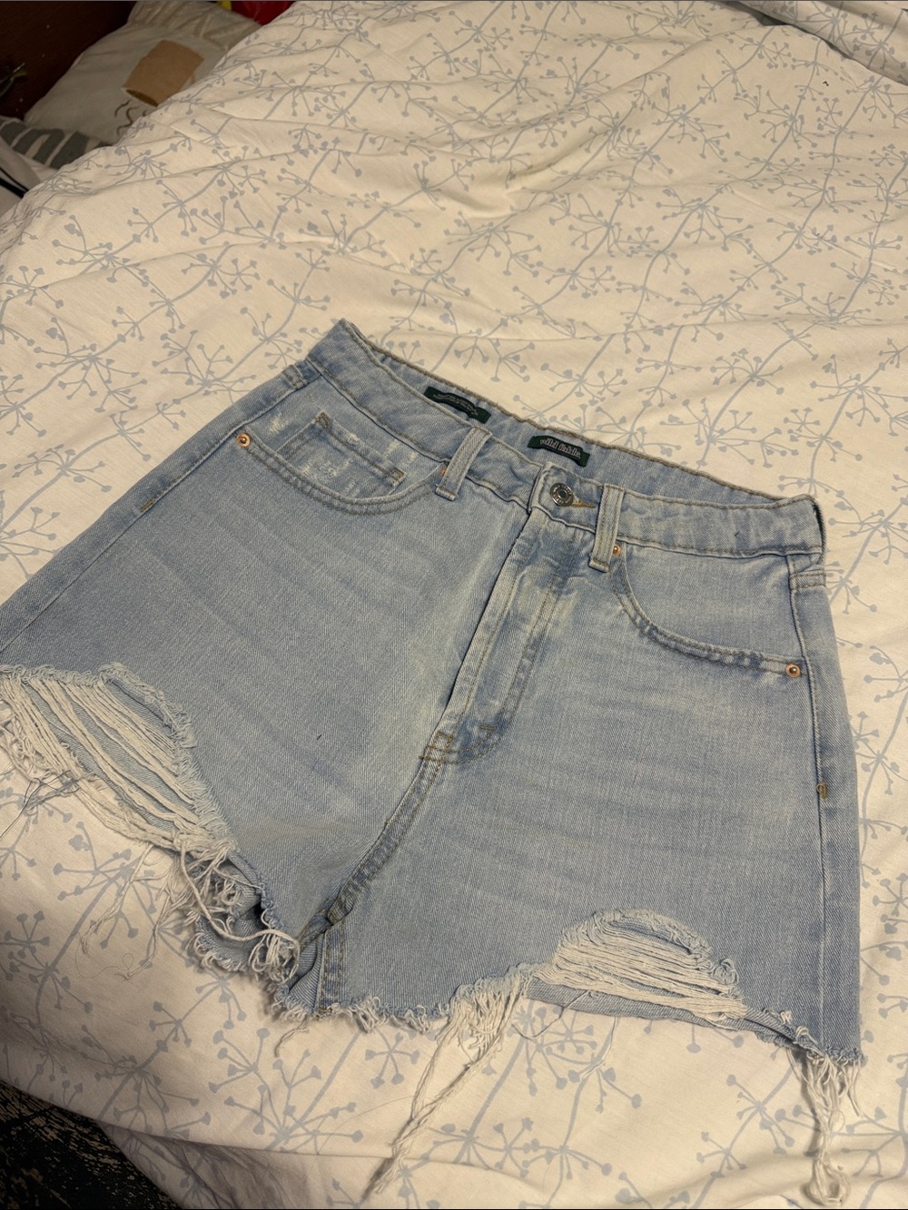 wild fable Light Blue Distressed Denim Shorts